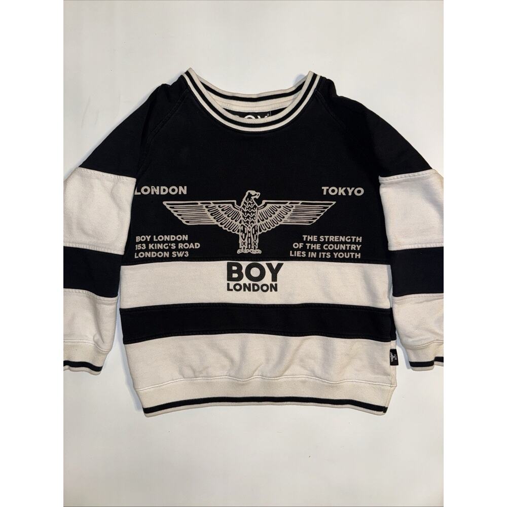 BOY London Women’s Sweatshirt XS Blue Graphic Logo Streetwear Pullover